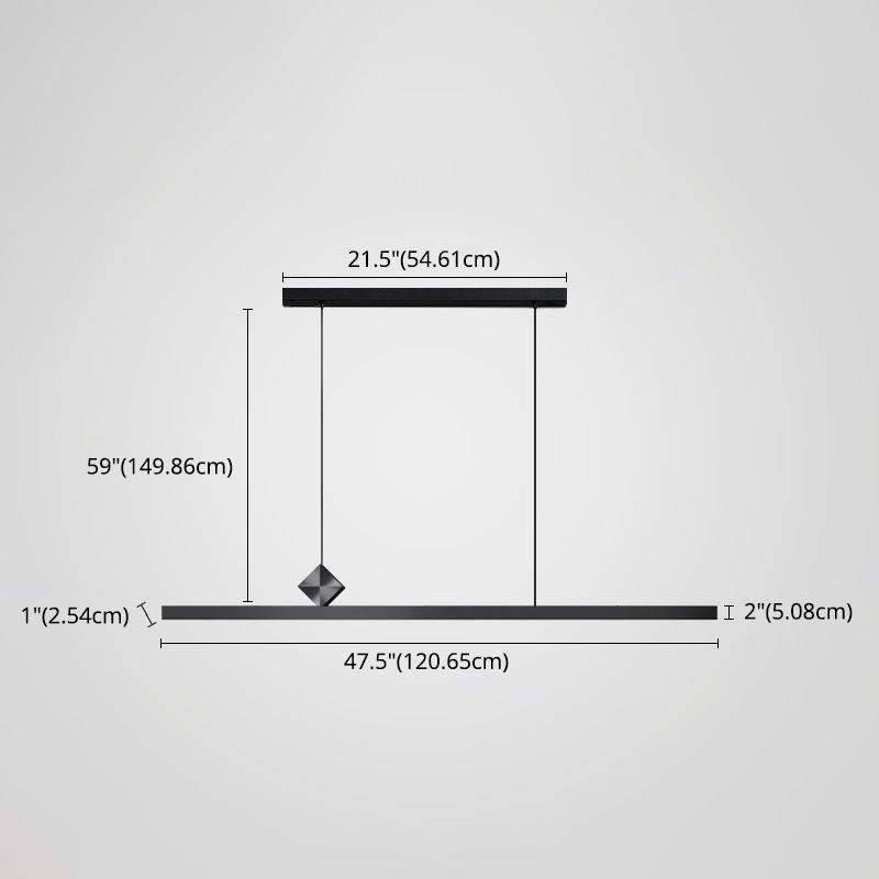 Luci a sospensione contemporanea illuminazione isola lineare Lampada sospesa isola Luce in oro