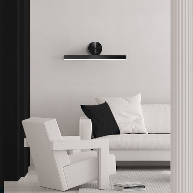 Minimalism Sconce Light Fixture Black Led Wall Light Fixture for Living Room