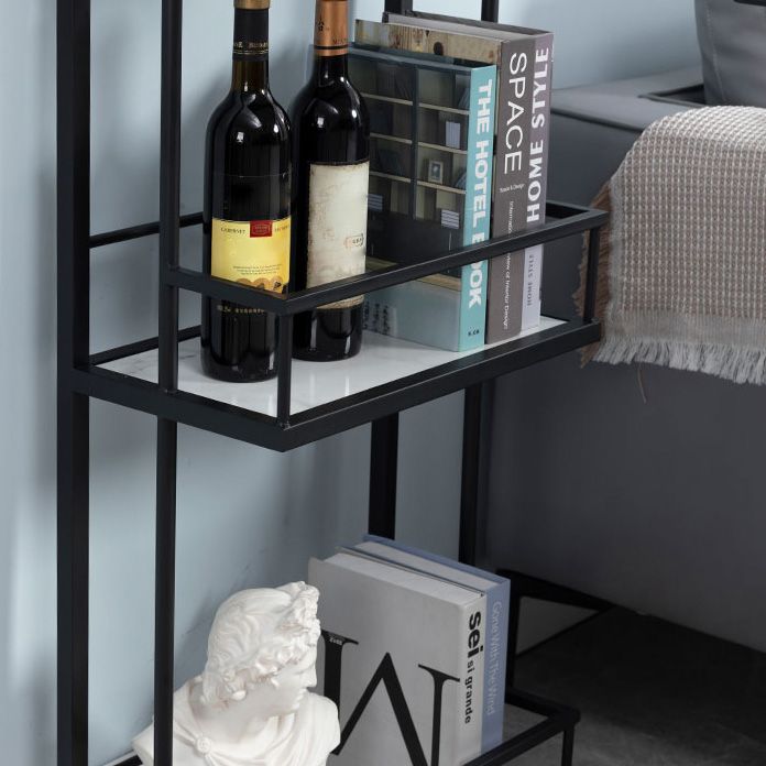 Contemporary Stone Bar Table Set 1/3 Pcs Metal Base Bar Table with Adjustable Stools