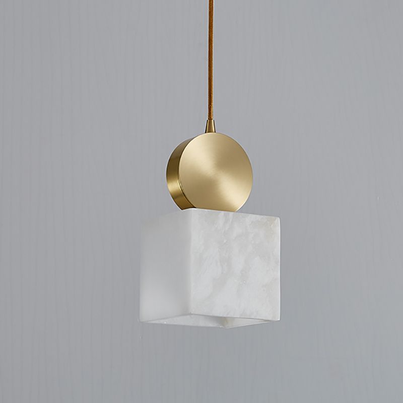 Pendre minimaliste moderne Lumière 1 Light Hanging Light en blanc pour salle à manger