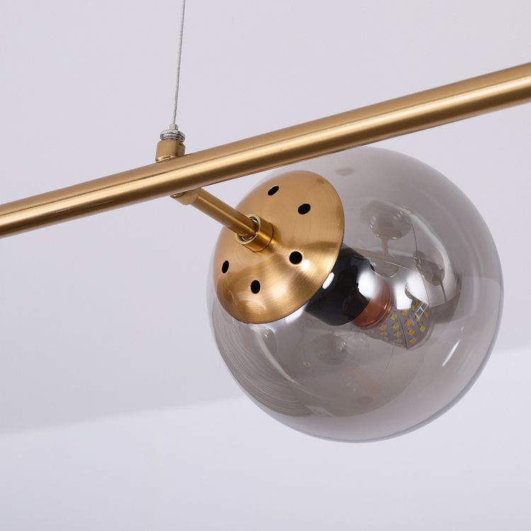 Modern Creative Style Pendant Lamp 6-Light Round Glass Island Light Fixture