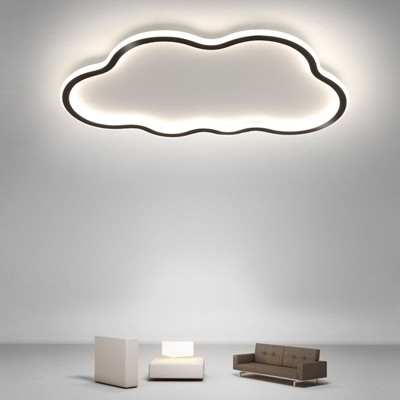 Plafonnier LED en forme de nuage acrylique, montage encastré en fer forgé de Style concis moderne
