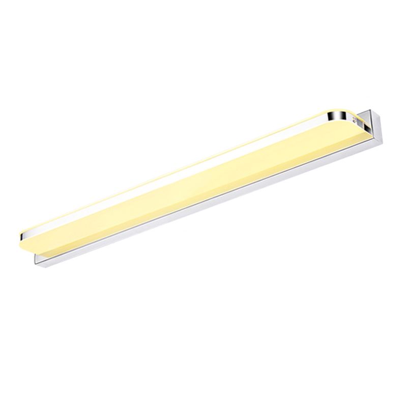 Linear Shape Metal Wall Sconce Modern Style 1 Light Mirror Wall Mounted Light