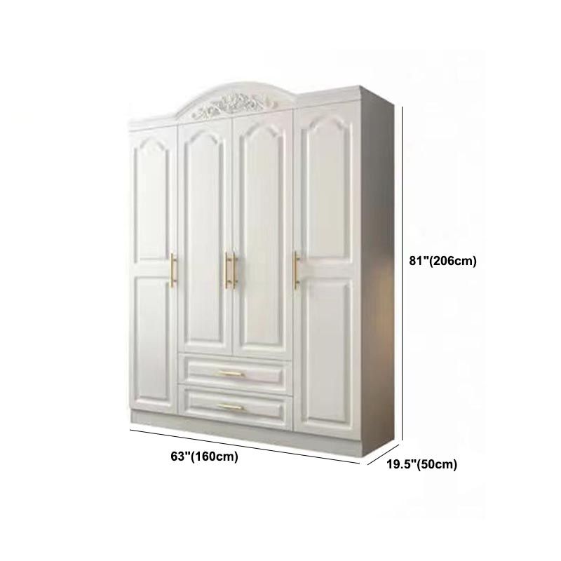 French Country Wardrobe White Wooden Wardrobe Closet for Bedroom