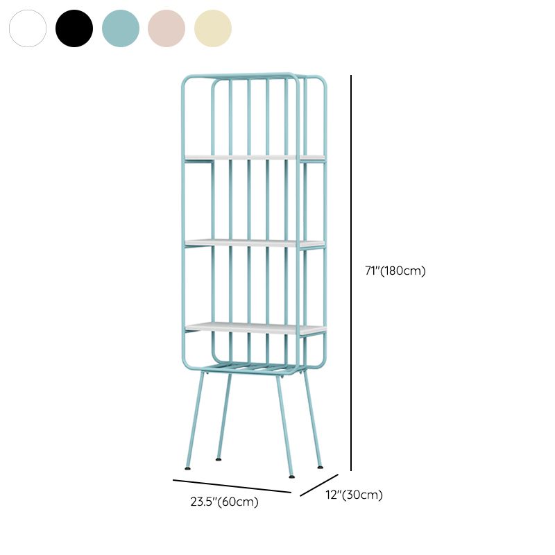 Glam Metal Bookshelf Geometric Shelf Bookcase for Study Room 70.9" H X 11.8" W