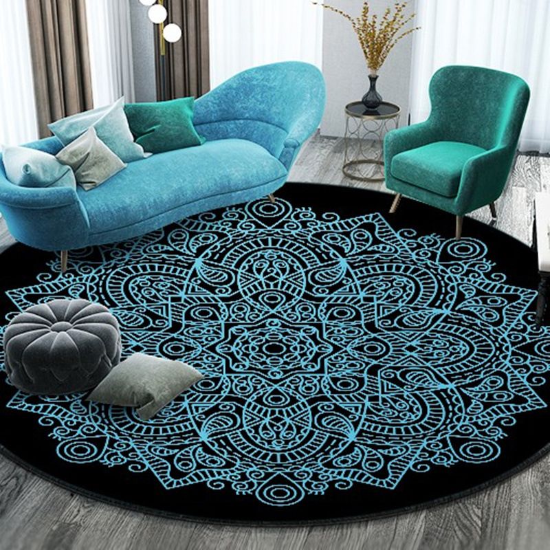 Boheemse ronde tapijt polyester tapijt vlekbestendig tapijt voor woonkamer slaapkamer