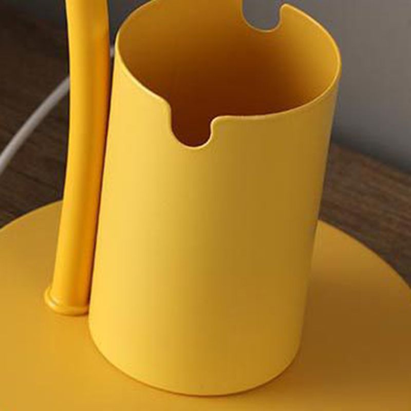 4 couleurs de style macaron en option lampe de bureau en métal dôme d'études d'études d'éclairage de la salle avec conception du porte-stylo