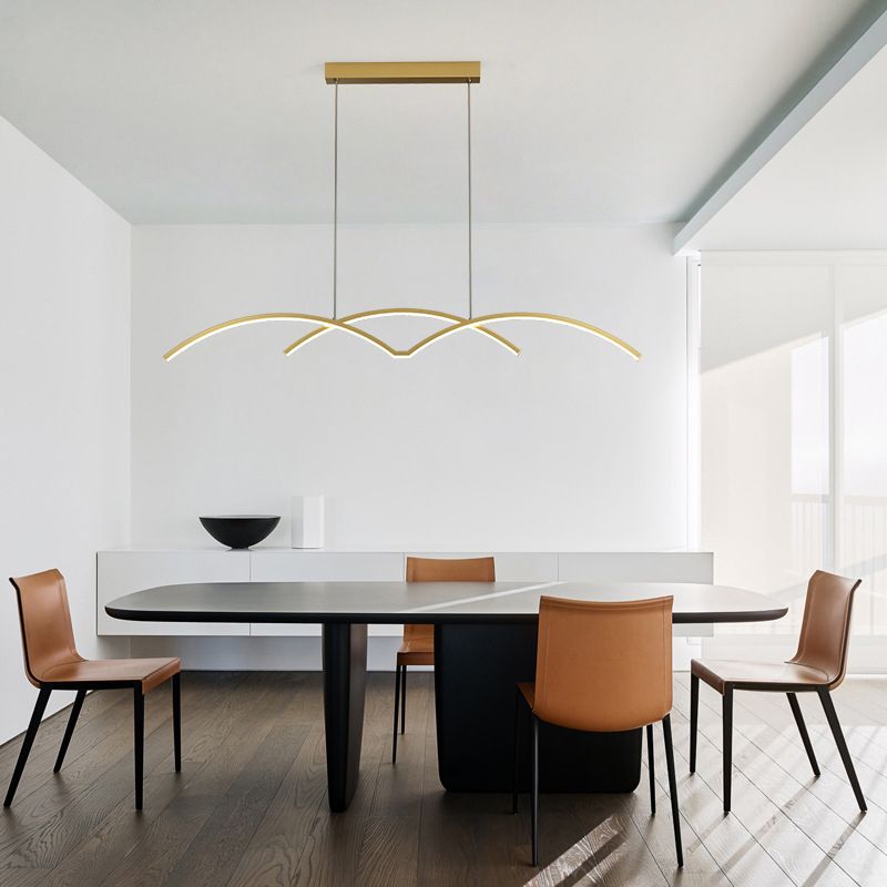Modernism Kitchen Island Lighting LED Golden/Black Ceiling Light for Home