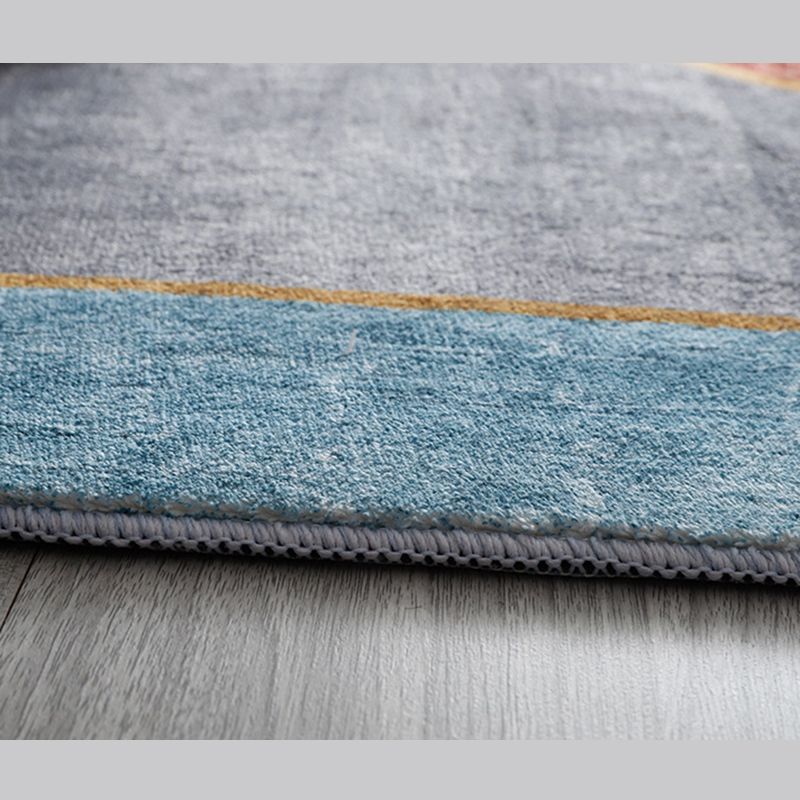 Funky Abstract Art Rug Contemporary Soft Polypropylene Rug Non-Slip Backing Carpet for Living Room