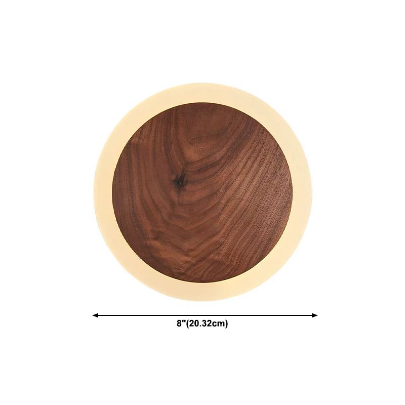 Geometric Shape Wood Wall Light Fixture Modern Style Wall Lamp for Living Room