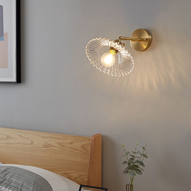 1 Light Geometric Wall Mounted Light Fixture Industrial Style Glass Wall Sconce Lights