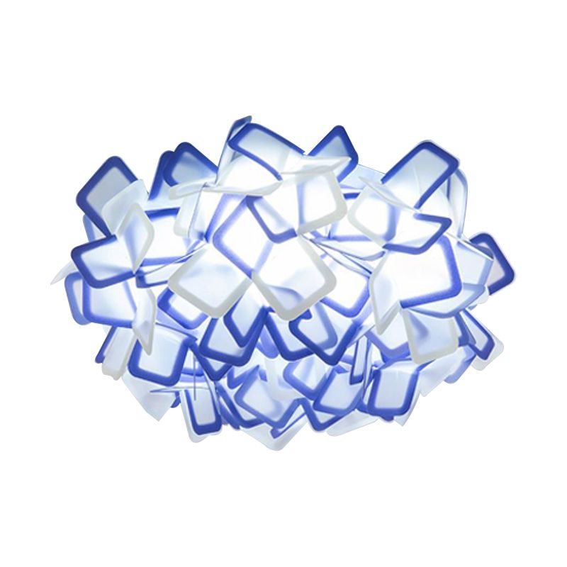 Blossoming Flower Acrylic Flush Mount Contemporary Led White/Black/Blue Flush Ceiling Light Fixture