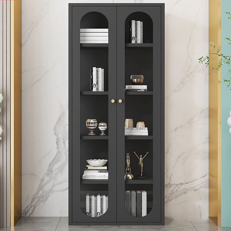 Modern Metal Bookcase Standard Closed Back Bookshelf for Home Office