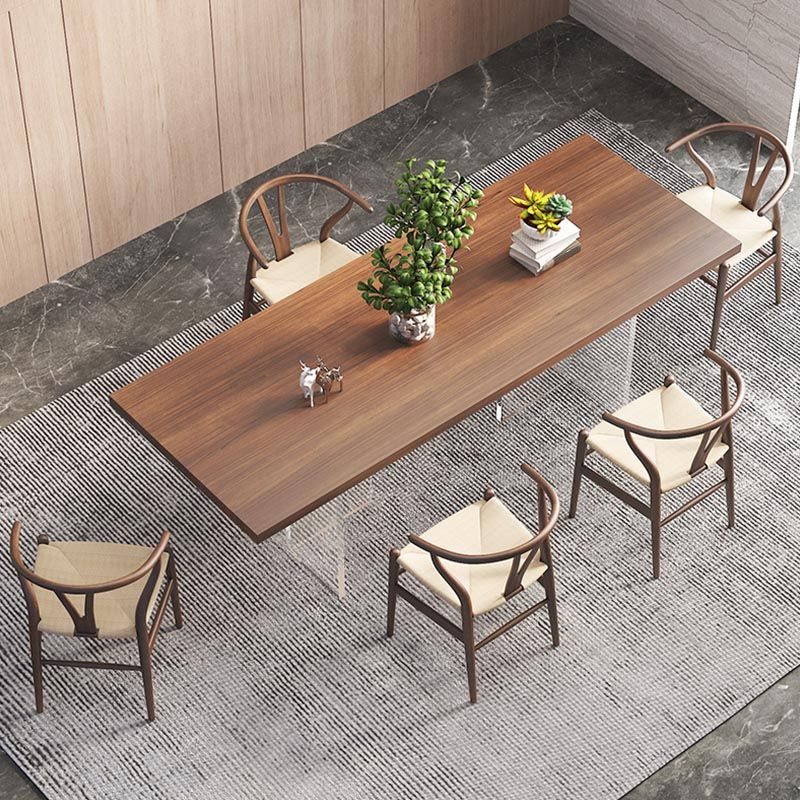 Modern 1/6 Pieces Dining Set Rectangle Pine Wood Dining Table for Kitchen Dining Room