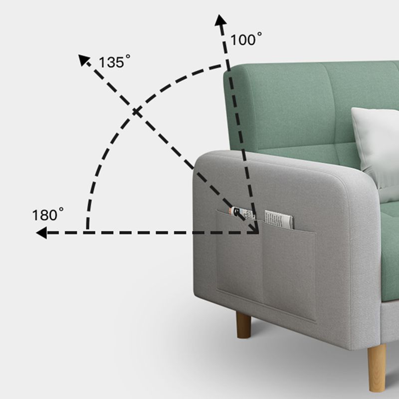 Divano convertibile a braccio nordico moderno alto 80 "con cuscini