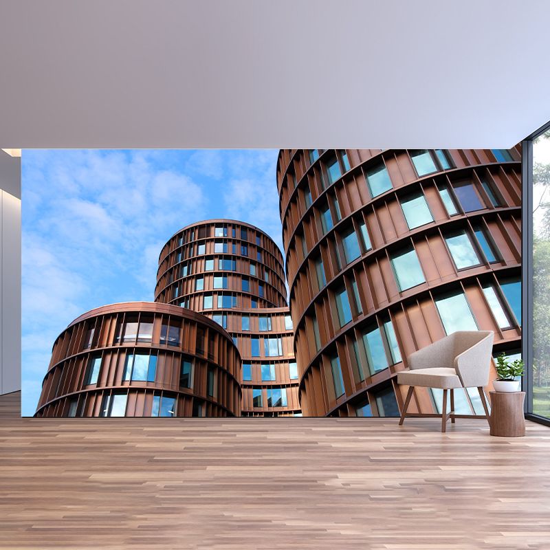 Photo Stain Resistant Architecture Mural Decal Modern Wall Decor for Meeting Room