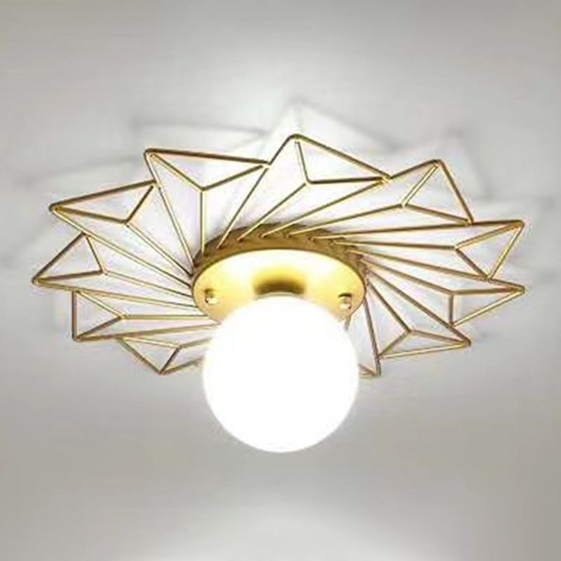 Glaskugelförmige Deckeneinbauleuchte Minimalistische Art Deckenbefestigung in Gold