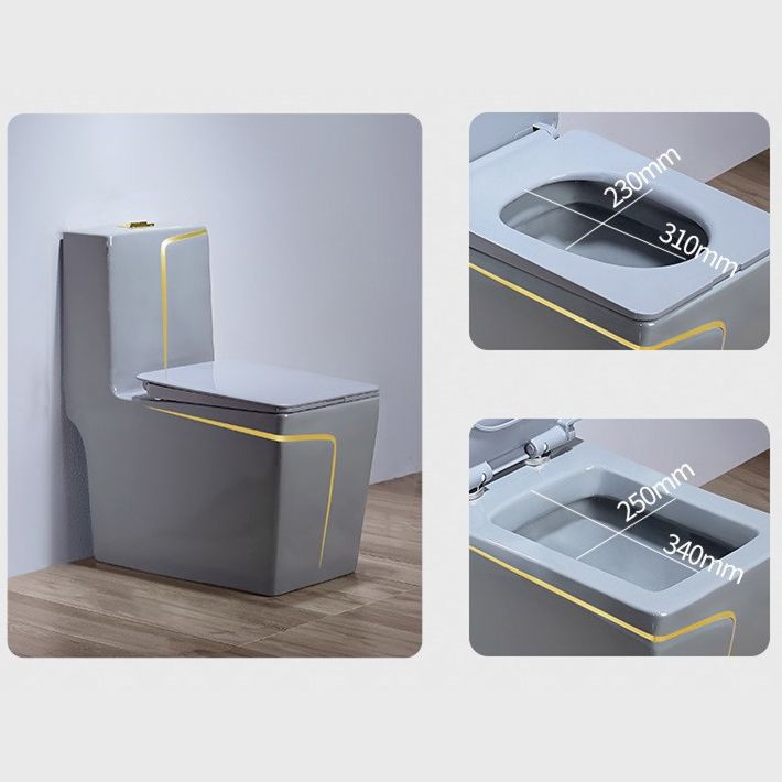 Traditional Floor Mounted Urine Toilet Siphon Jet Toilet Bowl with Toilet Seat