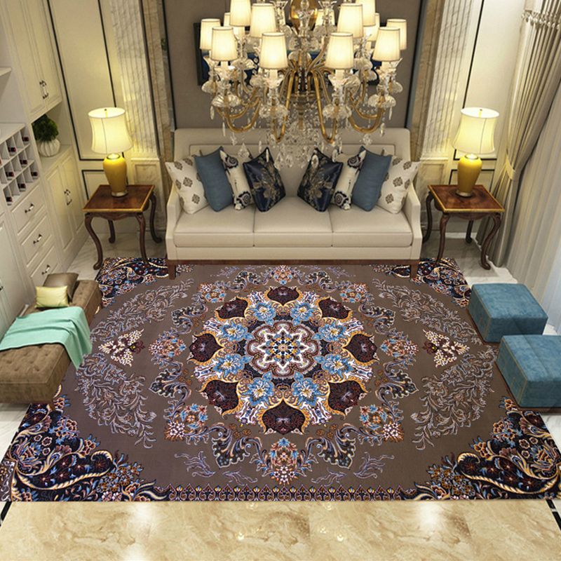 Alfombra de salón multicolores Nostalgia Área impresa Síntesis de alfombra Alfombra sin deslizamiento alfombra lavable