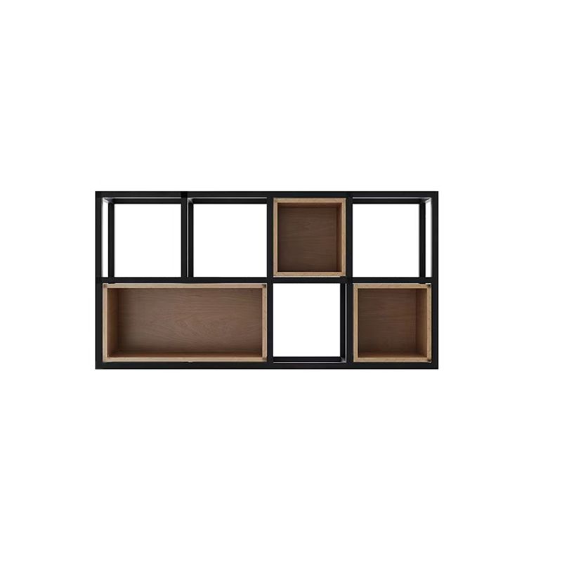 Modern Style Bookcase Wall Mounted Pine Wood Bookshelf for Home Office