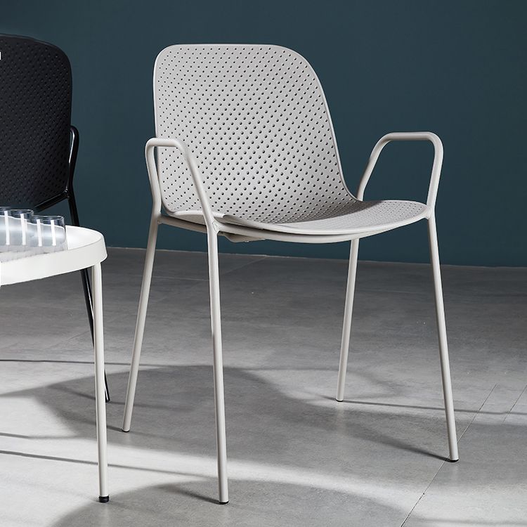 Silla de estilo moderno sillones de comedor con patas de metal para cocina