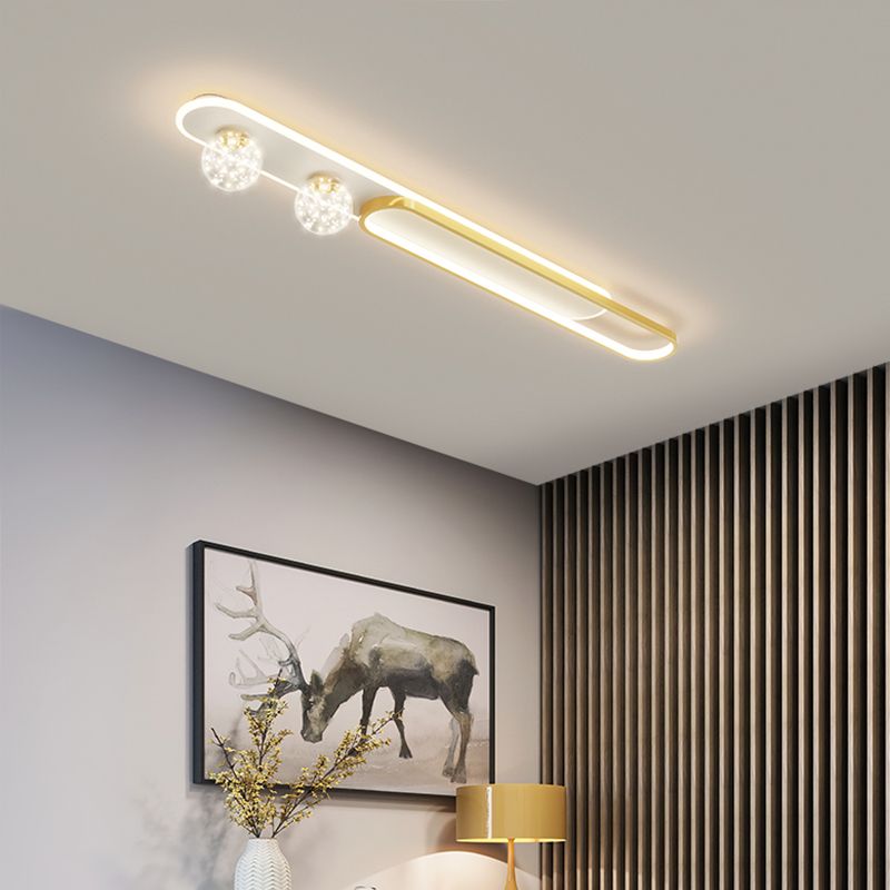 Rectangle Shape Star Sky Ceiling Lamp Modern Simple Style Aluminium Flush Mount for Balcony Aisle