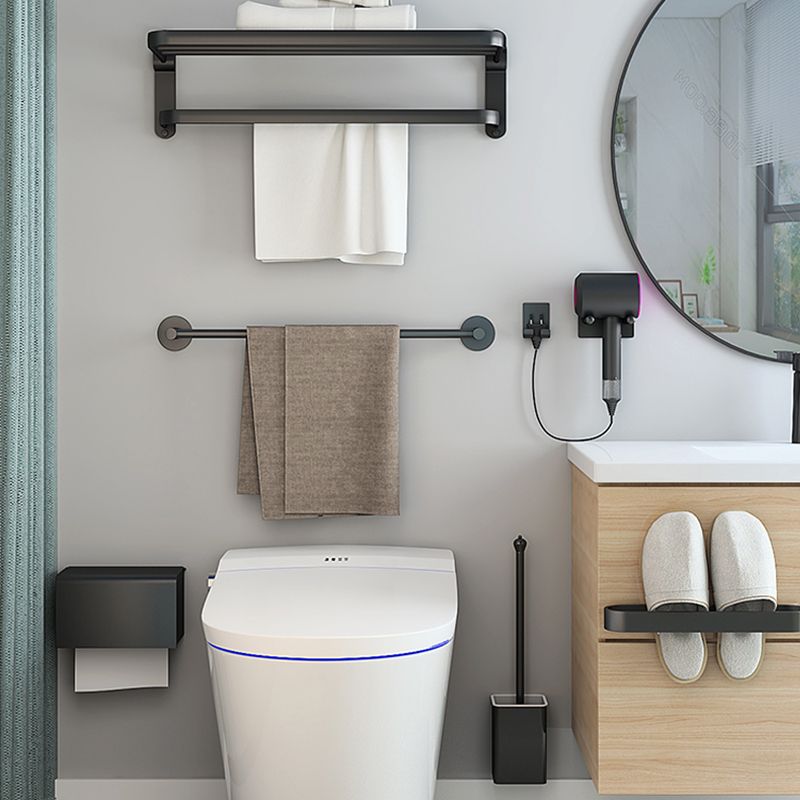 Modern Bathroom Hardware Set Matte Black Metal Bathroom Accessory Kit Anti-rust