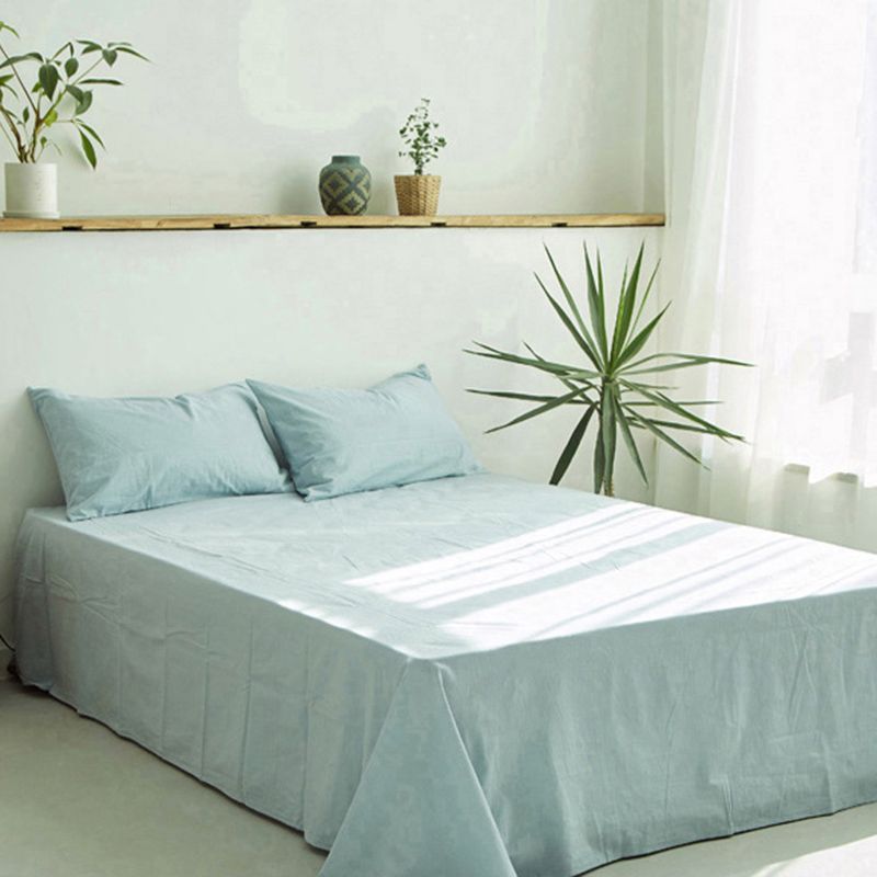 Cotton Sheet Breathable Soft Fade Resistant Whole Colored Bed Sheet Set