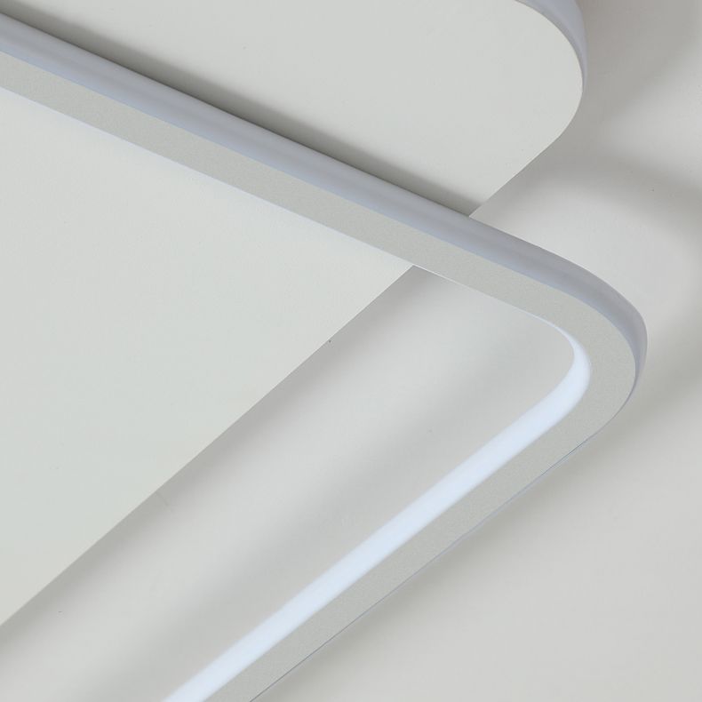 Modern LED Metal Flush Light White Flush Mount Ceiling Light for Living Room