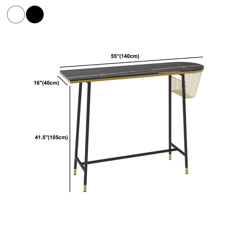 Glam 1/2/3 Pieces Pub Dining Set Living Room Metal and Stone Bar Pub Table Set