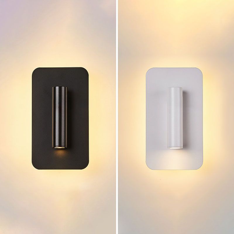 2-Light Geometric Wall Mount Light Modern Style Metal Reading Wall Lamp