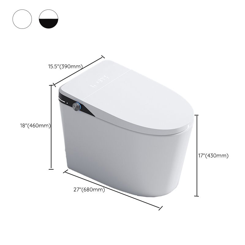 Modern White Flush Toilet Heated Seat Included Urine Toilet for Washroom