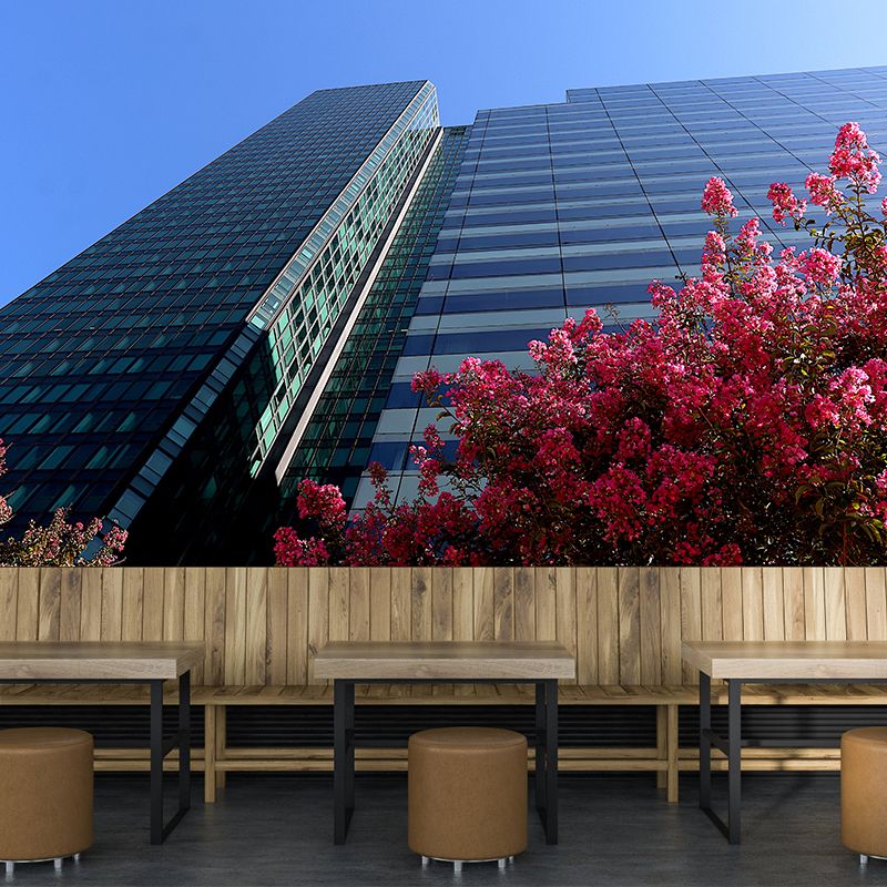 Architecture Photo Moisture Resistant Mural Decal Modern Wall Decor for Meeting Room