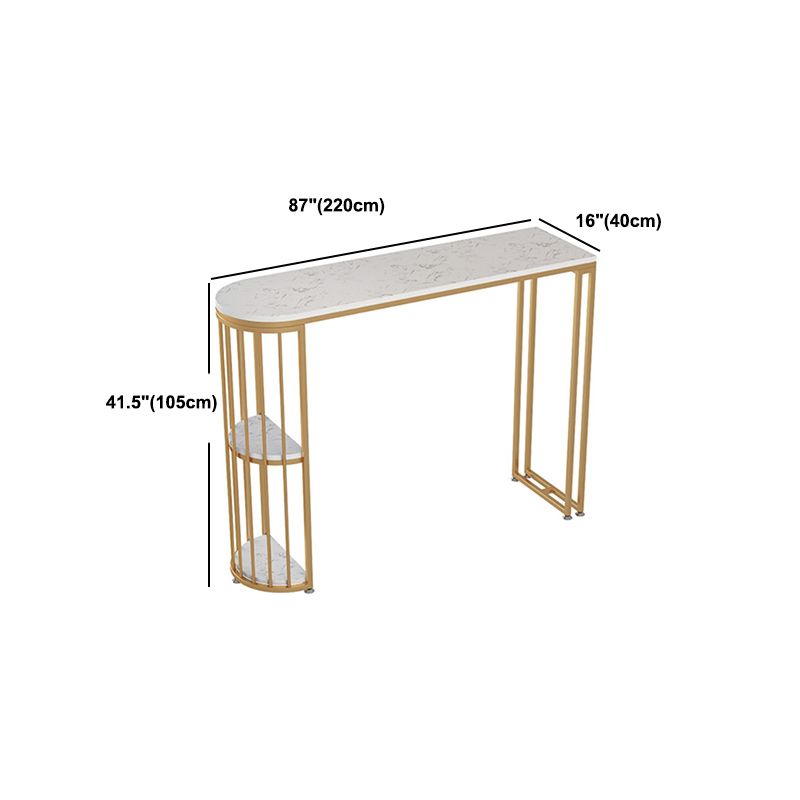 Glam 1/3 Pieces Bar Table Set Stone Counter Table with High Stools for Cafe