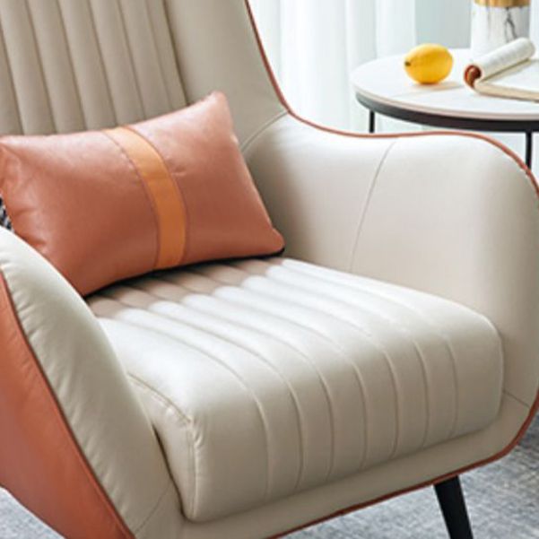 Leather Lounge Chair Arms Included Lounge Accent Chair for Living Room