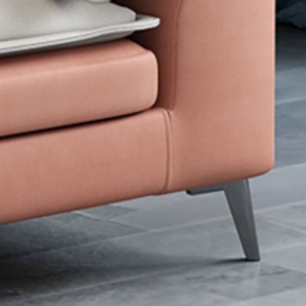 68" Wide Scandinavian Sectional Sofa Cushion Back 4 Pillows Sleeper Sectional