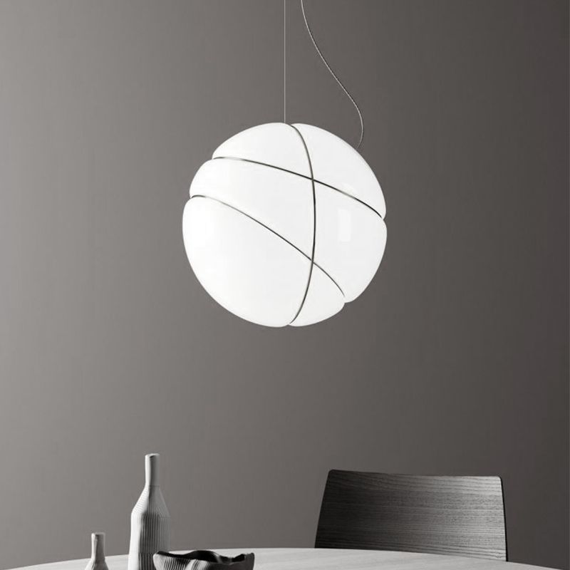 Global Ceiling Light Modernist White Glass 1 Bulb Dining Room Pendant Lighting
