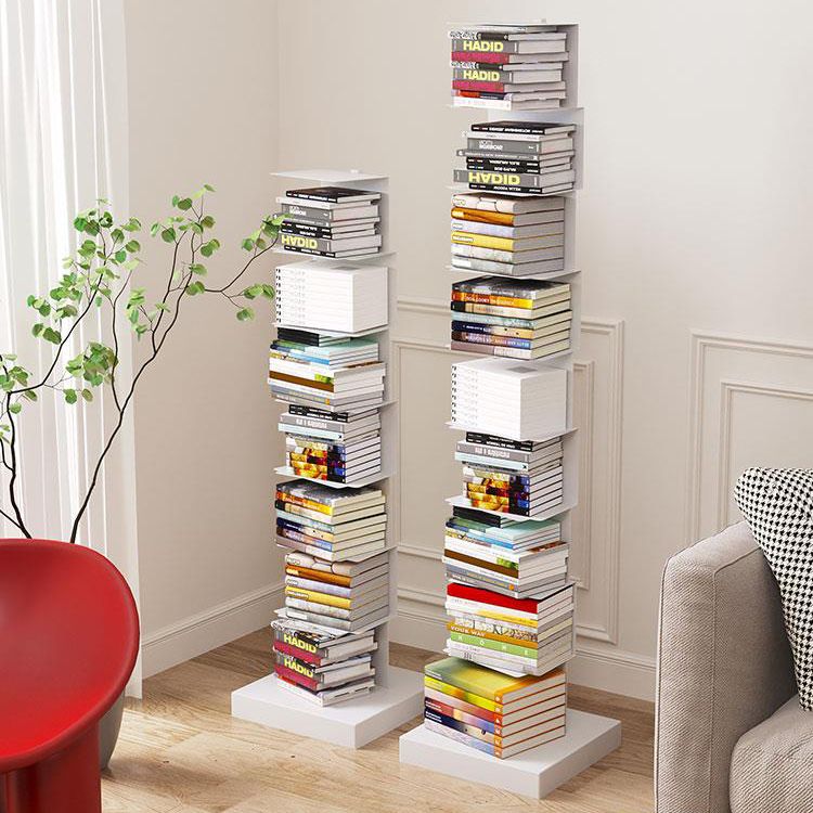 Closed Back Bookshelf Contemporary Style Invisible Bookcase for Study Room