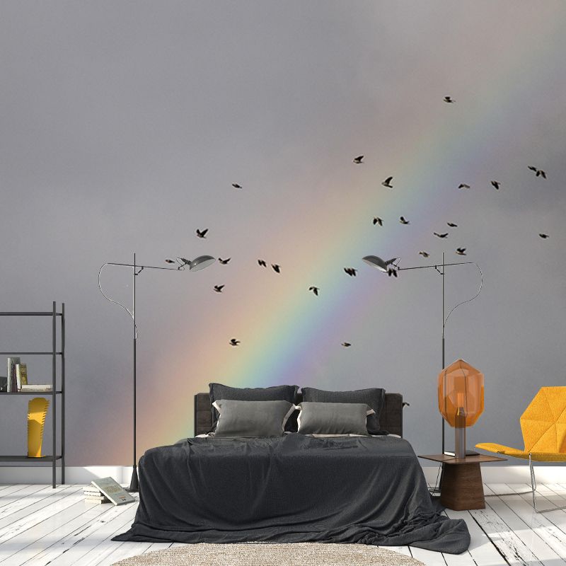 Vivid Mildew Resistant Mural Wallpaper Sky Landscapes Pattern for Decoration