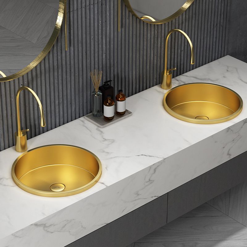Modern No Craftsmanship Wash Stand Metal Round Bathroom Sink