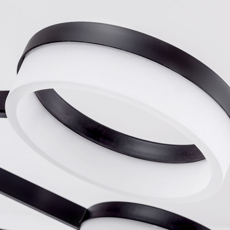 Modern Chandelier Lights Multiple Rings Pendant Lighting Fixtures Metal Chandelier