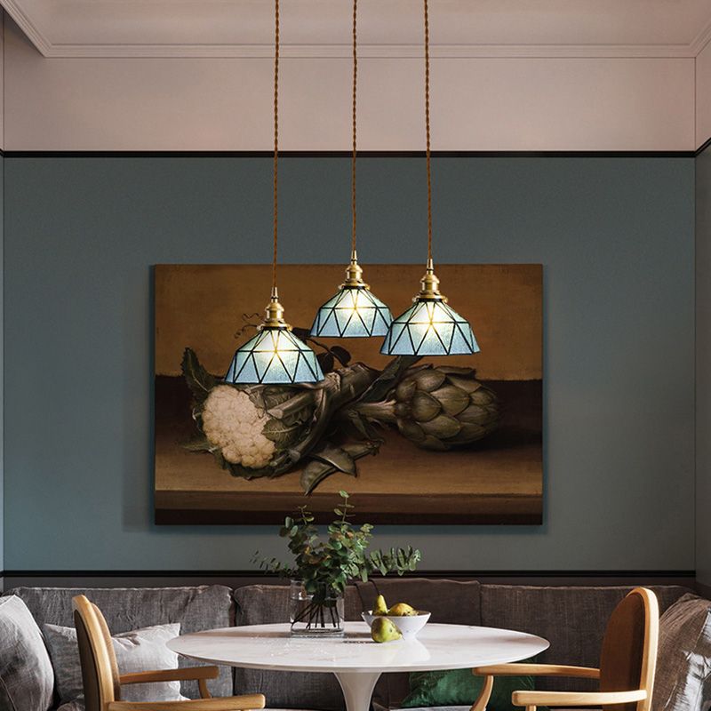 Bowl Shade Hanging Lighting Industrial Style Glass 1 Light Hanging Lamp for Bedside