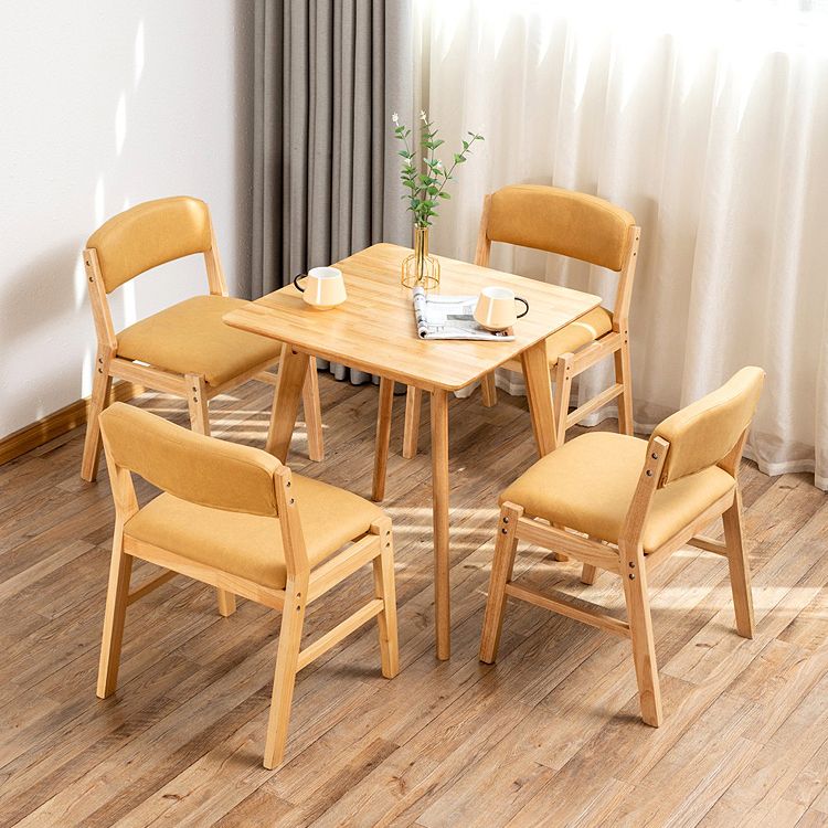 Chaises de salle à manger sans bras de style campagnard, chaises latérales de salle à manger tapissées à dos ouvert