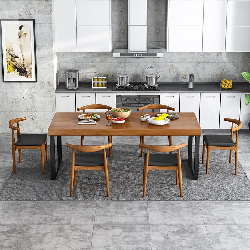 Modern Style Rectangle Wood Table Set 1/2/7 Pieces Dining Set for Home