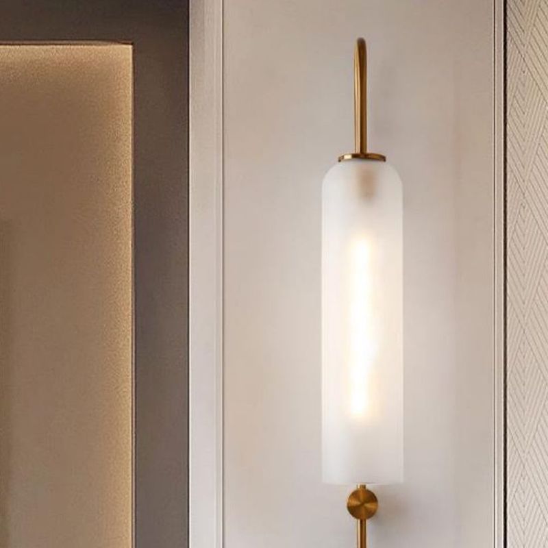 Glass Geometric Wall Mount Light Modern 1 Light Wall Mounted Light Fixture