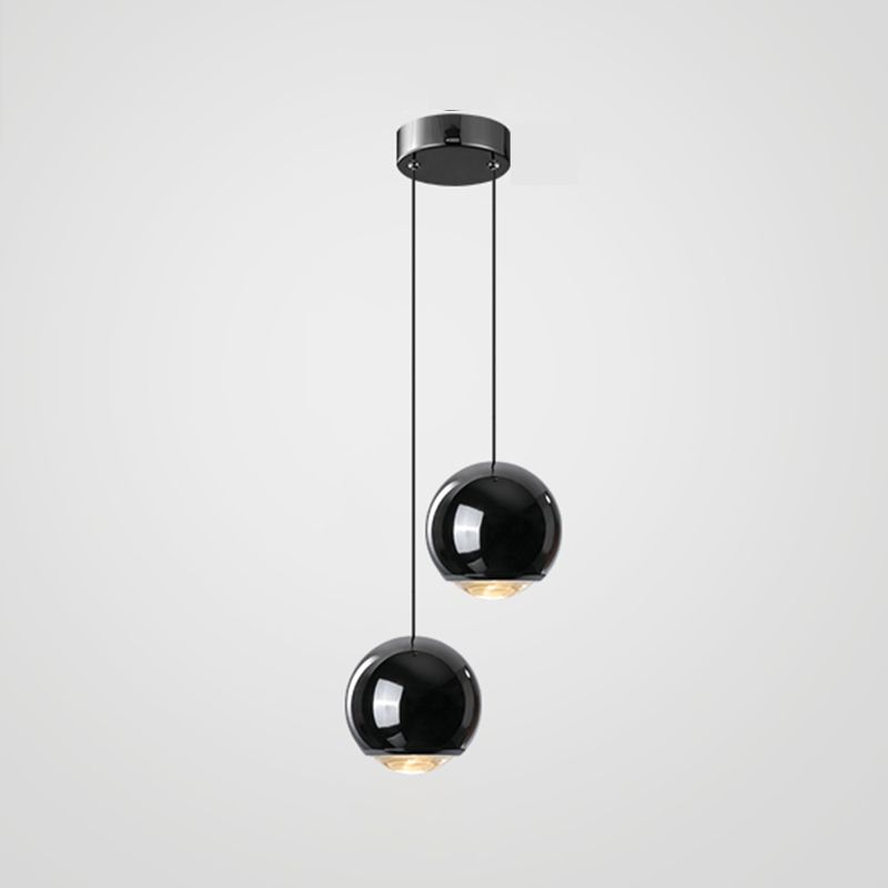 Luminaires suspendus noirs Light lampe à suspension LED du globe moderne pour chambre à coucher