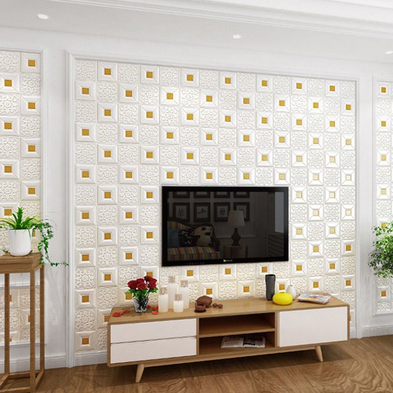 Modern Wall Paneling Foam 3D Embossed Peel and Stick Wall Panel