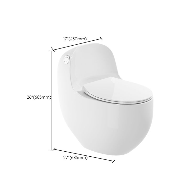 Modern Ceramic Flush Toilet Floor Mounted Urine Toilet with Slow Close Seat for Washroom