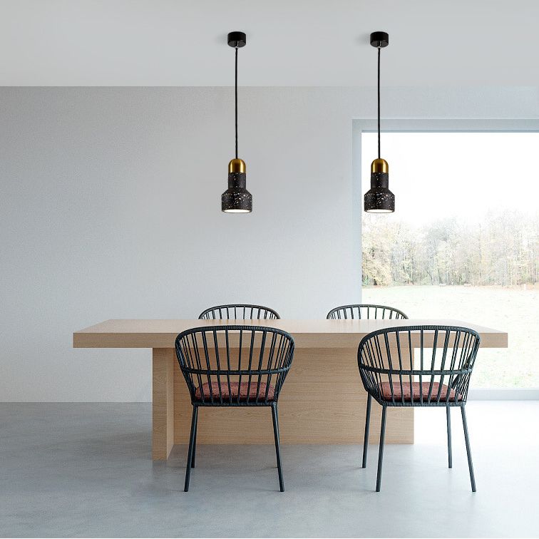 Swag sospensione a sospensione Luce contemporanea in stile Stone Stone Apparecchiatura