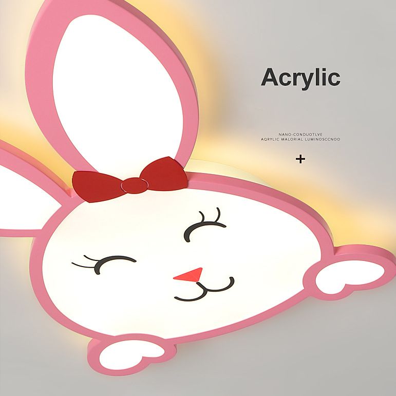 Animal Flushmount Lights Cartoon Acrylic Ceiling Mounted Fixture for Bedroom